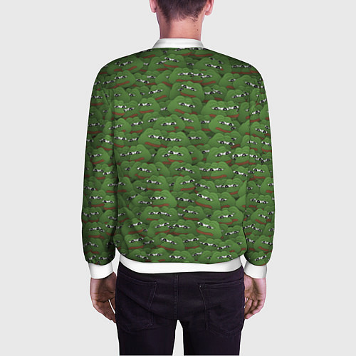Мужской бомбер Грустные лягушки / 3D-Белый – фото 4
