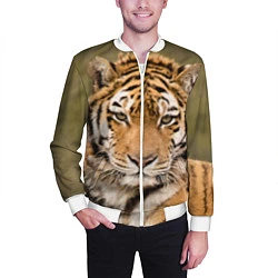 Бомбер мужской Милый тигр, цвет: 3D-белый — фото 2