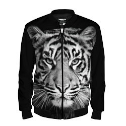 Бомбер мужской Мордочка тигра, цвет: 3D-черный