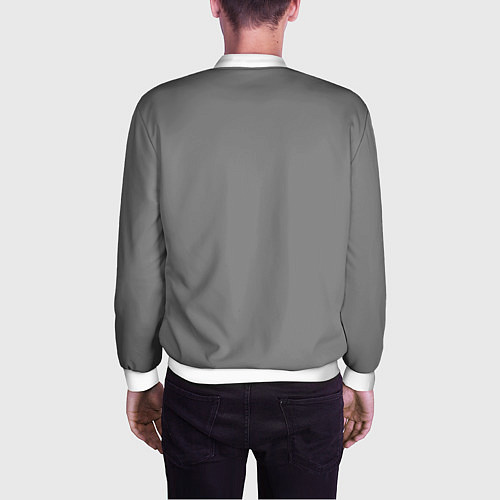 Мужской бомбер Взгляд ёжика / 3D-Белый – фото 4