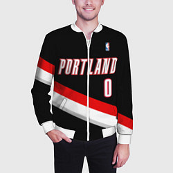 Бомбер мужской Portland Trail Blazers 0, цвет: 3D-белый — фото 2