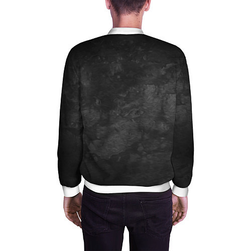 Мужской бомбер Его величество Ярослав / 3D-Белый – фото 4