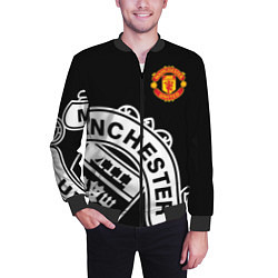 Бомбер мужской Man United: Black Collection, цвет: 3D-черный — фото 2