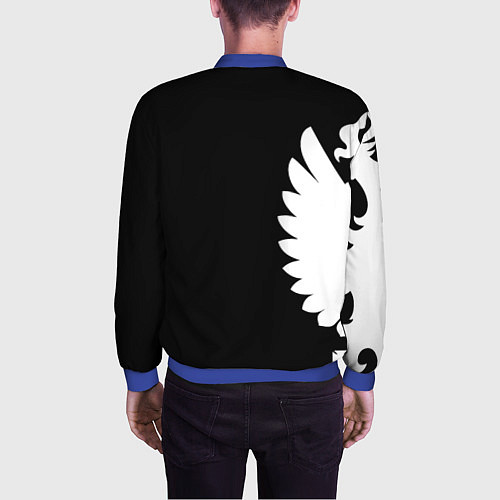 Мужской бомбер Russia - Black collection / 3D-Синий – фото 4