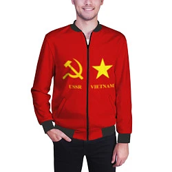 Бомбер мужской СССР и Вьетнам, цвет: 3D-черный — фото 2