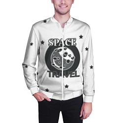 Бомбер мужской Space travel, цвет: 3D-белый — фото 2