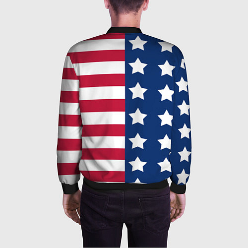 Мужской бомбер USA Flag / 3D-Черный – фото 4