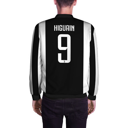 Мужской бомбер Juventus FC: Higuain Home 17/18 / 3D-Черный – фото 4