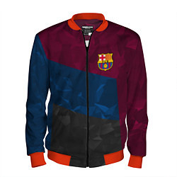 Бомбер мужской FC Barcelona: Dark polygons, цвет: 3D-красный