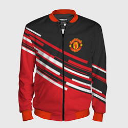 Бомбер мужской Man UTD FC: Sport Line 2018, цвет: 3D-красный