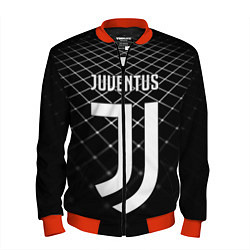 Бомбер мужской FC Juventus: Black Lines, цвет: 3D-красный