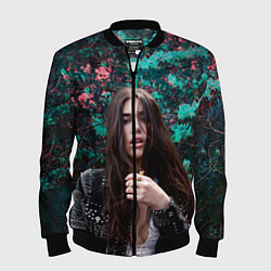 Бомбер мужской Dua Lipa: Floral, цвет: 3D-черный