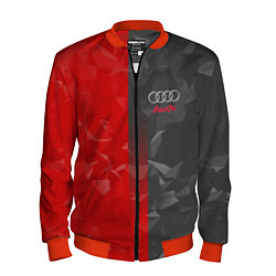 Бомбер мужской Audi: Red & Grey poly, цвет: 3D-красный