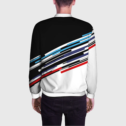 Мужской бомбер BMW BRAND COLOR БМВ / 3D-Белый – фото 4