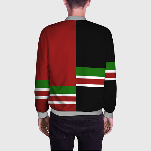 Мужской бомбер Chechnya, Russia / 3D-Меланж – фото 4