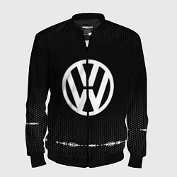 Бомбер мужской Volkswagen: Black Abstract, цвет: 3D-черный