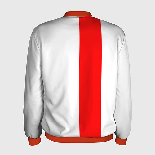 Мужской бомбер СССР: White Collection / 3D-Красный – фото 2
