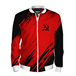Бомбер мужской USSR: Red Patriot, цвет: 3D-белый