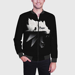 Бомбер мужской Волк Ведьмака, цвет: 3D-черный — фото 2