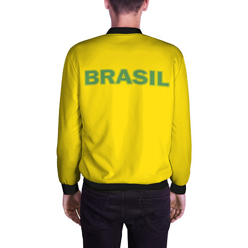 Мужской бомбер Сборная Бразилии / 3D-Черный – фото 4