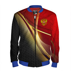 Бомбер мужской RUSSIA SPORT: Gold Collection, цвет: 3D-синий