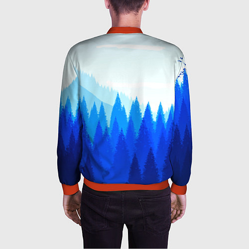 Мужской бомбер Firewatch: Cold Wood / 3D-Красный – фото 4