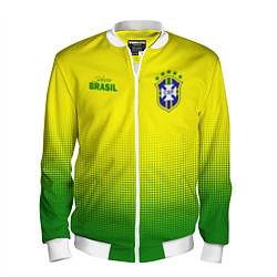 Бомбер мужской CBF Brasil, цвет: 3D-белый