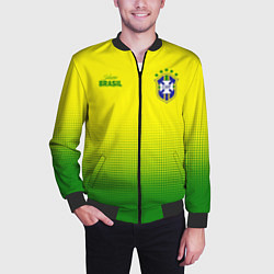 Бомбер мужской CBF Brasil, цвет: 3D-черный — фото 2