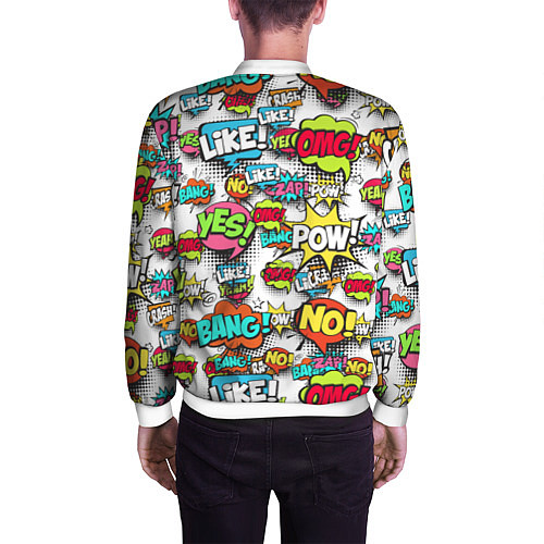 Мужской бомбер Pop art Fashion / 3D-Белый – фото 4
