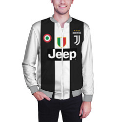 Бомбер мужской FC Juventus 18-19, цвет: 3D-меланж — фото 2