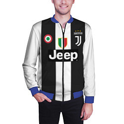 Бомбер мужской FC Juventus 18-19, цвет: 3D-синий — фото 2