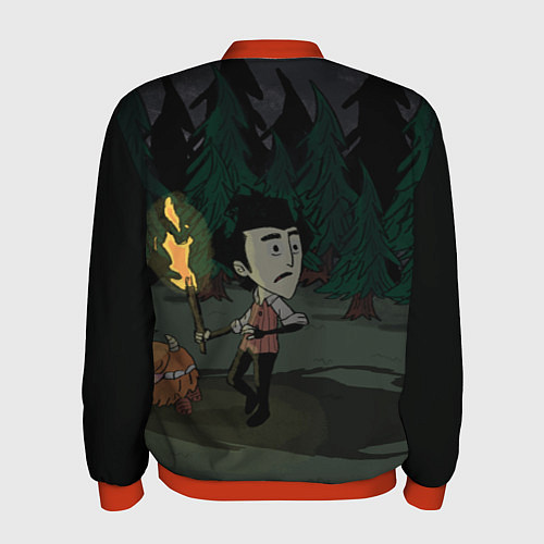 Мужской бомбер Don't Starve: Night Forrest / 3D-Красный – фото 2