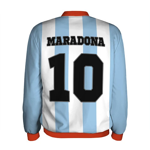 Мужской бомбер Марадона Аргентина ретро / 3D-Красный – фото 2