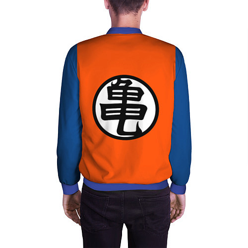 Мужской бомбер DBZ: Kame Senin Kanji Emblem / 3D-Синий – фото 4