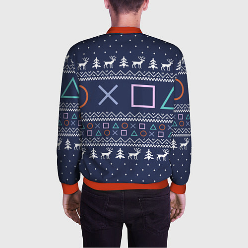 Мужской бомбер Winter PS / 3D-Красный – фото 4