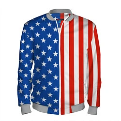 Бомбер мужской American Patriot, цвет: 3D-меланж