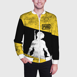Бомбер мужской PUBG: Yellow Grunge, цвет: 3D-белый — фото 2