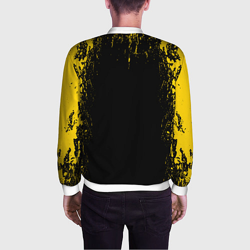 Мужской бомбер 21 Pilots: Yellow & Black / 3D-Белый – фото 4
