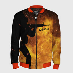 Бомбер мужской CS:GO Dark Fire, цвет: 3D-красный