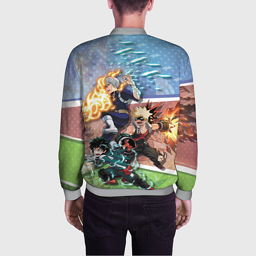 Мужской бомбер Геройская Академия / 3D-Меланж – фото 4