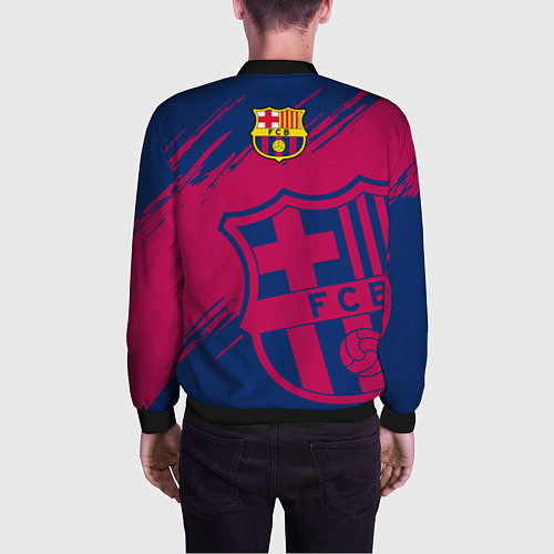 Мужской бомбер Барселона / 3D-Черный – фото 4