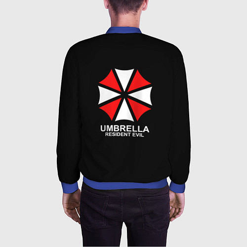 Мужской бомбер UMBRELLA CORP / 3D-Синий – фото 4