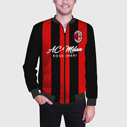 Бомбер мужской AC Milan, цвет: 3D-черный — фото 2