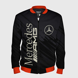 Бомбер мужской Mercedes AMG: Black Edition, цвет: 3D-красный