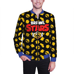 Бомбер мужской Brawl Stars: Yellow Style, цвет: 3D-синий — фото 2