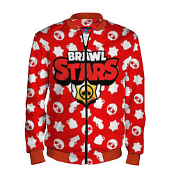Бомбер мужской Brawl Stars: Red & White, цвет: 3D-красный