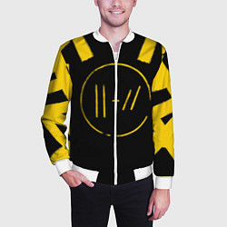 Бомбер мужской 21 Pilots: Logo, цвет: 3D-белый — фото 2