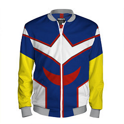 Бомбер мужской ALL MIGHT MY HERO ACADEMIA MHA МОЯ ГЕРОЙСКАЯ АКАДЕ, цвет: 3D-меланж