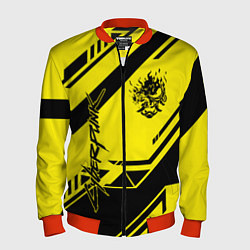 Бомбер мужской Cyberpunk 2077: Yellow Samurai, цвет: 3D-красный
