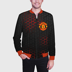 Бомбер мужской Манчестер юнайтед: FCMU, цвет: 3D-красный — фото 2